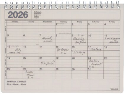 MARK'S 2026 Tischkalender, S - Ivory