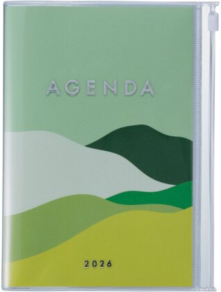 MARK'S 2025/26 Taschenkalender, B6 Mountain - Green