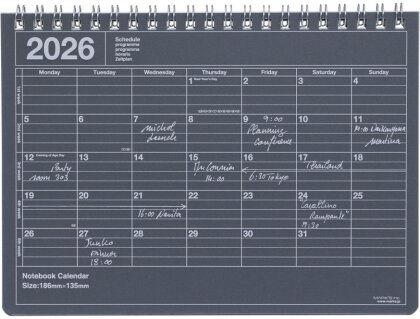 MARK'S 2026 Tischkalender, S - Black