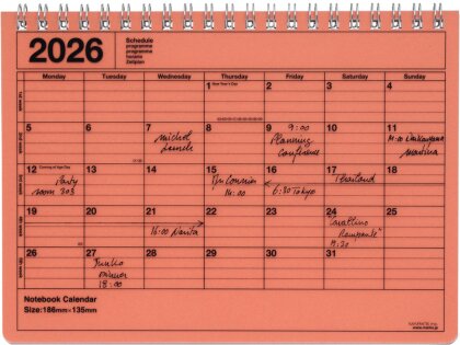 MARK'S 2026 Tischkalender, S - Orange
