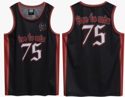 Motorhead - Live To Win Black Basketball Jersey
