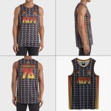 Kiss - Kiss Destroyer Black Basketball Jersey Large