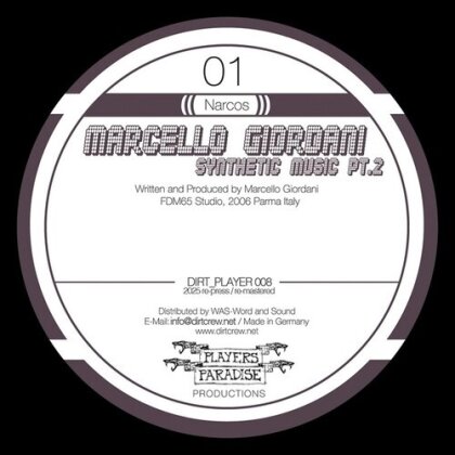 Marcello Giordani - Synthetic Music Pt. 2 (2025 Reissue, LP)