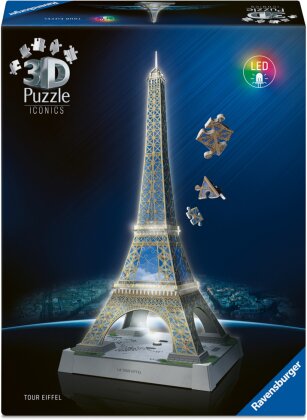 3D Puzzle Iconics: Eiffelturm - mit Licht