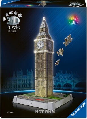 3D Puzzle Iconics: Big Ben - mit Licht