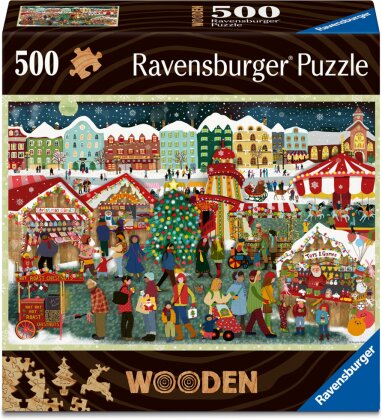 WOODEN Puzzle - Christmas Market