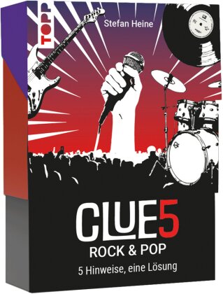 CLUE5 #Rock & Pop. 5 Hinweise - nur eine Lösung. Das Trend-Quiz für deine Tasche