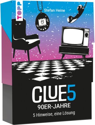 CLUE5 #90er-Jahre. 5 Hinweise - nur eine Lösung. Das Trend-Quiz für deine Tasche