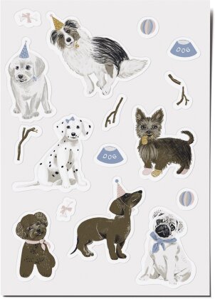 Stickerbogen Hunde