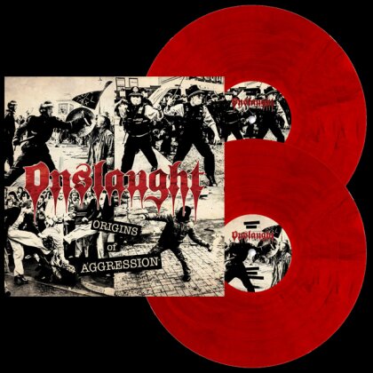 Onslaught - Origins Of Aggression (Plastic Head Exclusive, Sanity Red-Black Marbled, 2 LPs)
