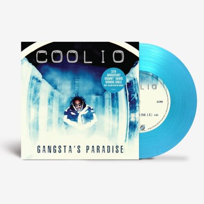 Coolio - Gangsta's Paradise (2025 Reissue, Tommy Boy, Blue Ice Vinyl, 7" Single)