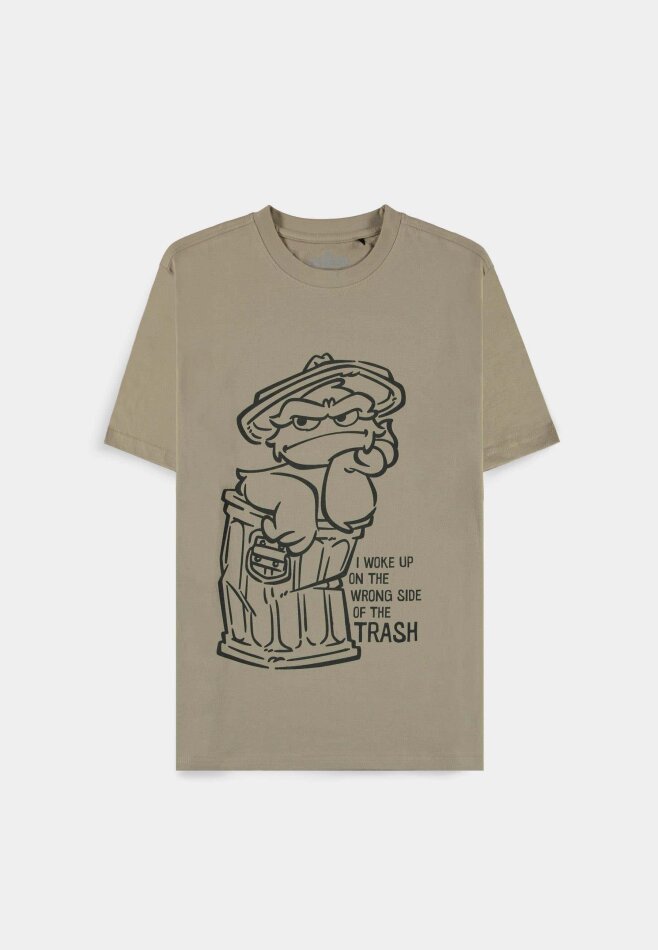 Sesame Street - Sand Wrong Side Of The Trash Mens T-Shirt - M Short Sleeved T-Shirts M Green