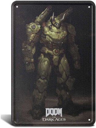 Doom The Dark Ages Me­tall­schild Atlan 20 x 30 cm