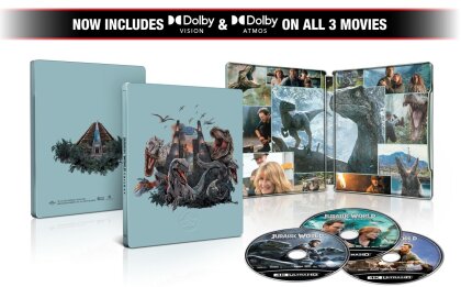 Jurassic World 1-3 - Trilogy (Limited Edition, Steelbook, 3 4K Ultra HDs)