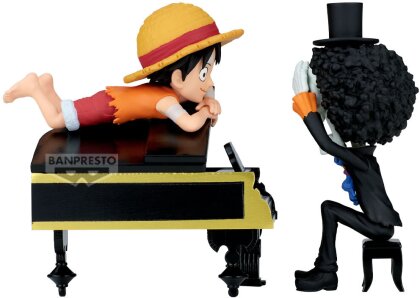 Luffy & Brook (That's Great !! After all this Time, He's Still...!!!) - One Piece - WCF Log Stories - 8 cm