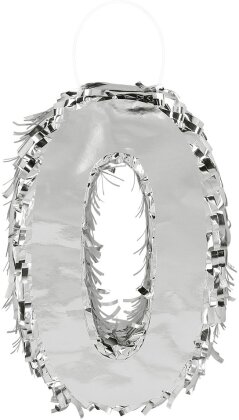 Pc. Pinata Number '0' Silver (25 X 16 X 5 Cm)