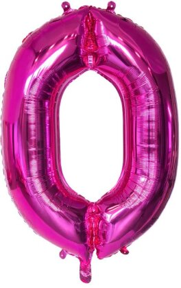Pc. Foil Balloon '0' Pink (86 Cm)