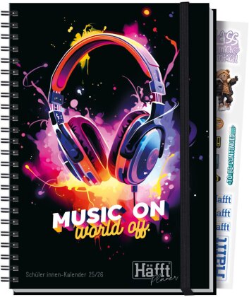 Häfft PLANER 25/26 Premium - Schüler-Kalender [Music on] EM