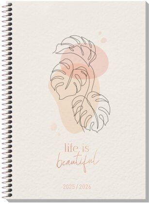 Häfft College-Timer A5 25/26 - Schülerkalender [Life is beautiful] EM
