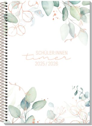 Schulstuff Schüler-Timer Spiralbindung A5 25/26 [Blattgold] EM