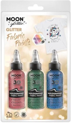 Moon Glitter Glitzerstofffarbe-Set holografisch