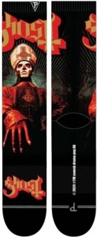 Ghost - Ghost Papa Emeritus Red/Gold Crew Socks (One Size)
