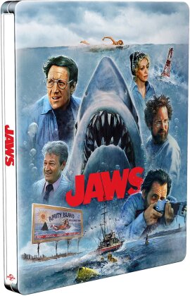 Jaws (1975) (Edizione Limitata 50° Anniversario, Steelbook, 4K Ultra HD + 2 Blu-ray)