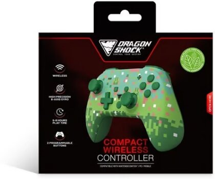 DragonShock - PopTop Compact Bluetooth Wireless Controller Green Cube