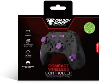 DragonShock - PopTop Compact Bluetooth Wireless Controller Black Cube