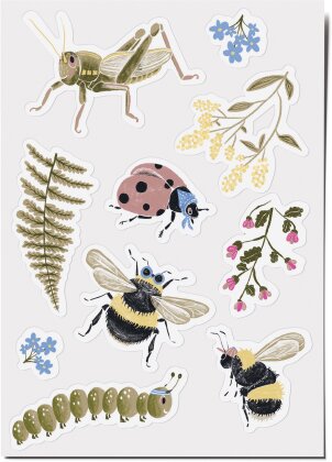 Stickerbogen Bienen