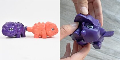 Dinosaurier lila/orange Magic Cube