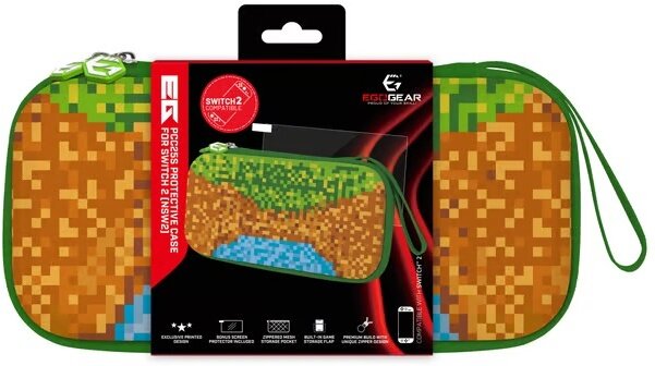 EgoGear - Étui de protection Cubes verts PCC25S pour Switch 2