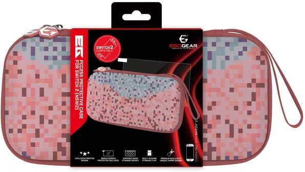 EgoGear - Étui de protection Cubes roses PCC25S pour Switch 2