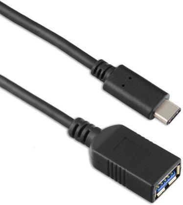 Targus - USB-Verlängerungskabel - USB Typ C (M) bis USB3.0 (W) - 3 A - 15cm - umkehrbare Stecker - 4K Unterstützung - Schwarz