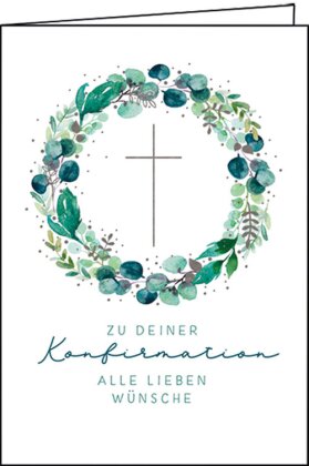 Zur Konfirmation liebe Wünsche Doppelkarte