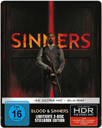 Blood & Sinners (2025) (Limited Edition, Steelbook, 4K Ultra HD + Blu-ray)