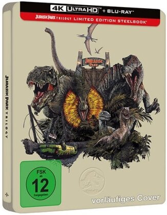 Jurassic Park Trilogie (Limited Edition, Steelbook, 3 4K Ultra HDs)