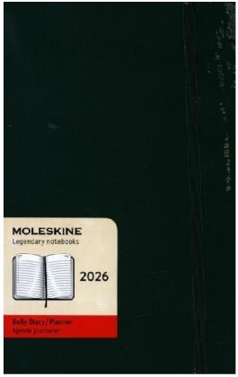 Moleskine 12 Monate Tageskalender 2026, Large/A5, 1 Tag = 1 Seite, Weicher Einband - Myrtengrün