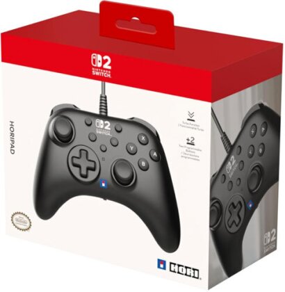 Nintendo Switch 2 Controller wired HORIPAD Turbo black - (offiziell lizenziert)