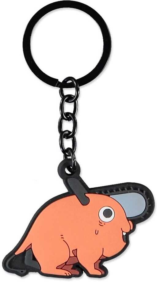 Chainsaw Man Gummi-Schlüsselanhänger Pochita Sitting