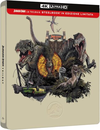 Jurassic Park 1-3 - Trilogy (Edizione Limitata, Steelbook, 3 4K Ultra HDs)