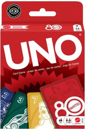 Mattel 80th Anniversary UNO Kartenspiel Ruby Red