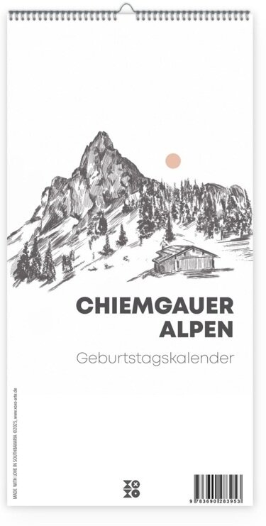 Kleiner Geburtstagskalender "Chiemgauer Alpen" - ohne Jahreszahl