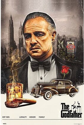 Der Pate Poster Corleone Illustriert