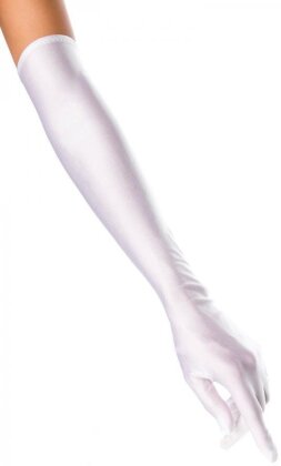 Satin-Handschuhe weiss extra lang