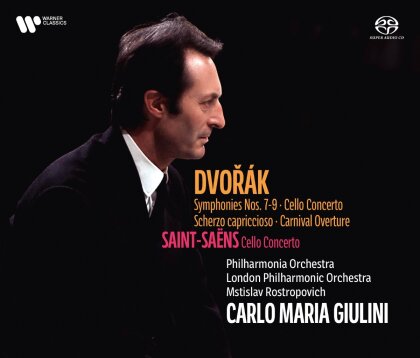 Antonin Dvorák (1841-1904) & Carlo Maria Giulini - Symphonies 7-9, Scherzo (4 CDs)