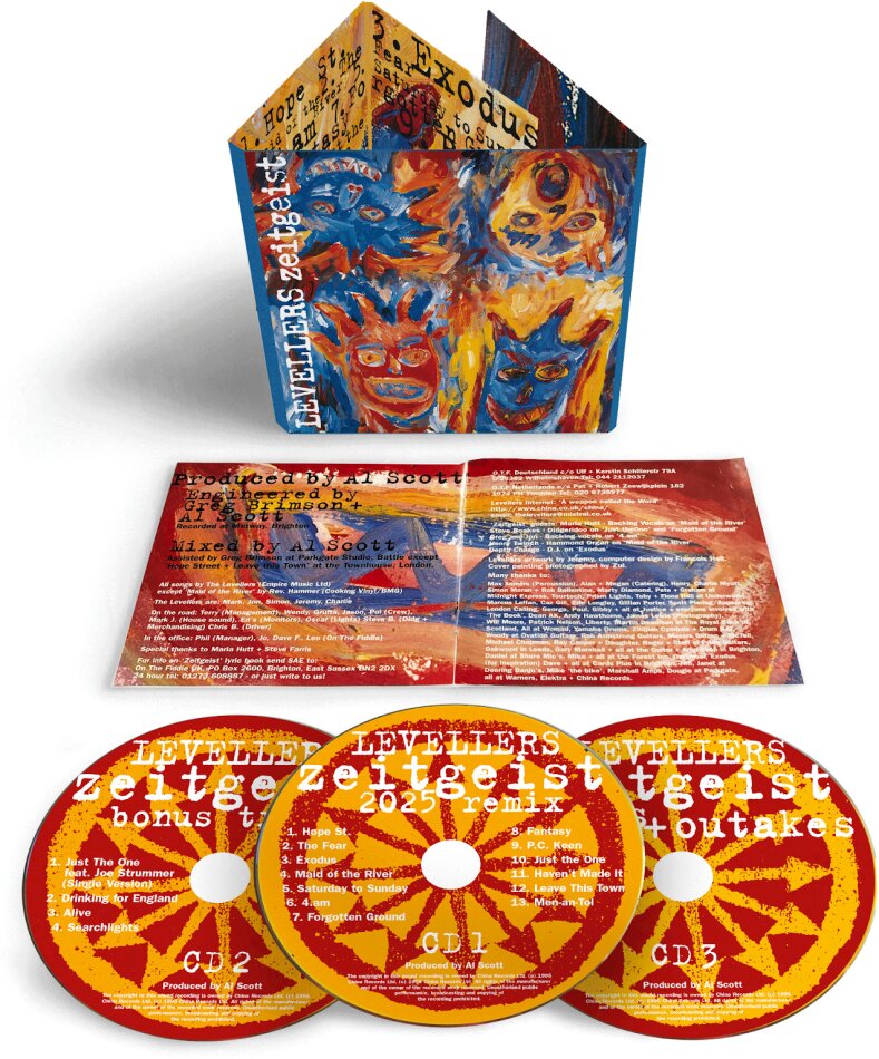 The Levellers - Zeitgeist 2025 Reissue, Warner Music, Edizione 30° Anniversario, Edizione Limitata, 3 CD