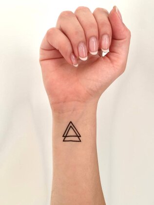 Double Triangle Tattoo