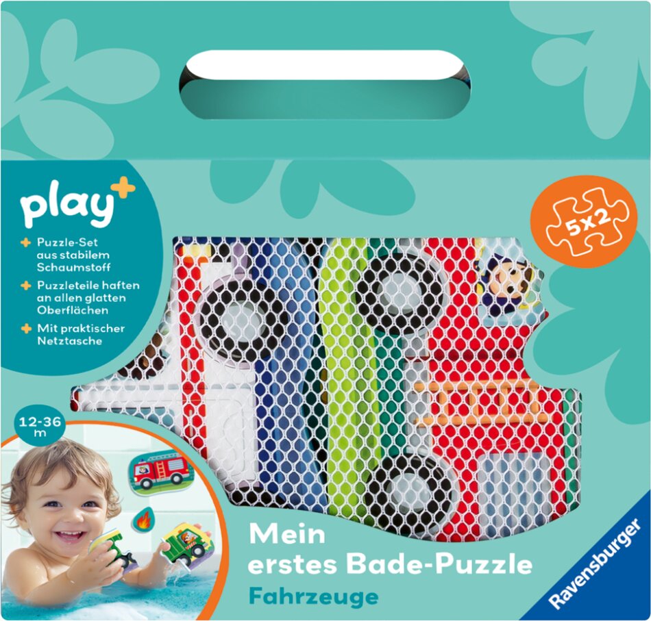 Play+ Mein erstes Bade-Puzzle: Fahrzeuge - ab 12 Monate