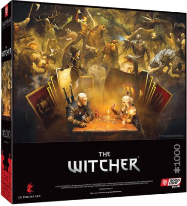 Merc Puzzle Witcher Playing Gwent NEU 1000 Teile